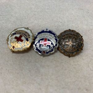 3 Vintage Cross And Crown Evangelical Covenant Lapel Hat Pins